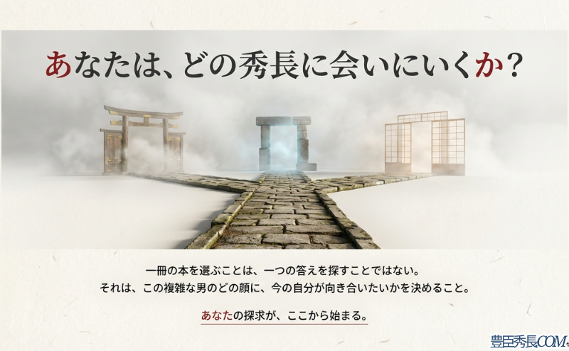 秀長の多面性と向き合う読書の始まりを問いかけるスライド